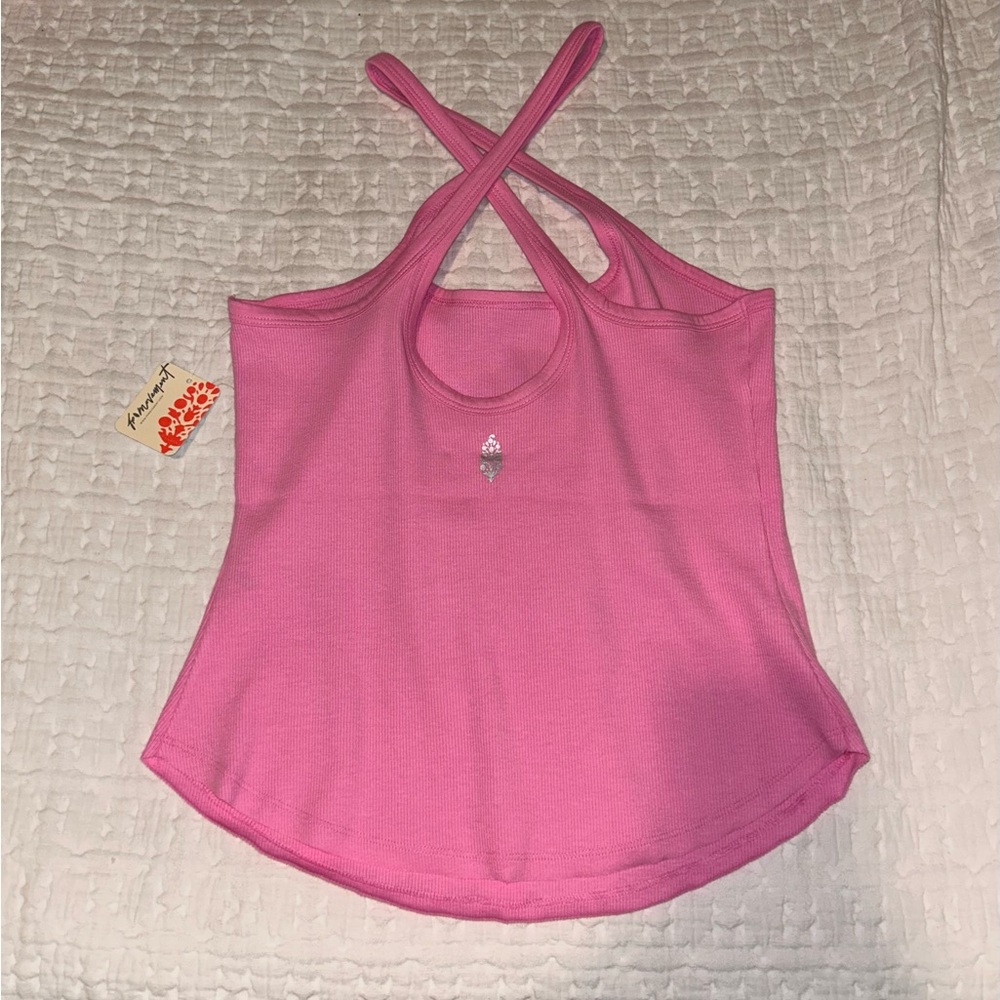 Free people movement pink tank top